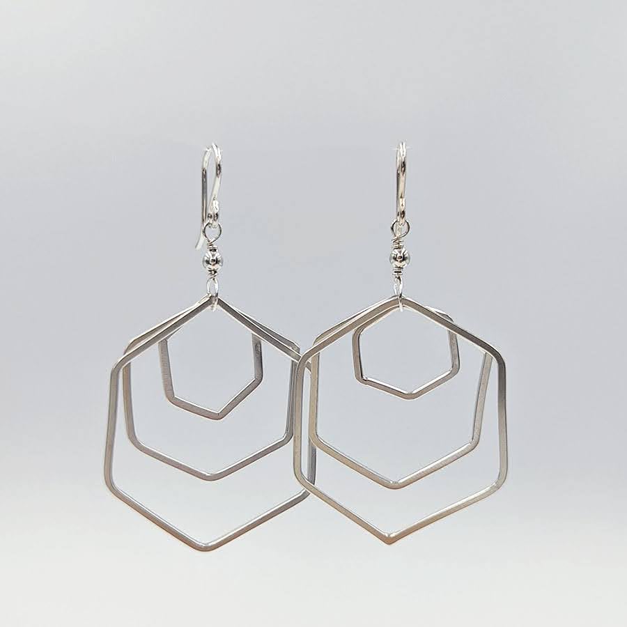 Triple Hex Earrings